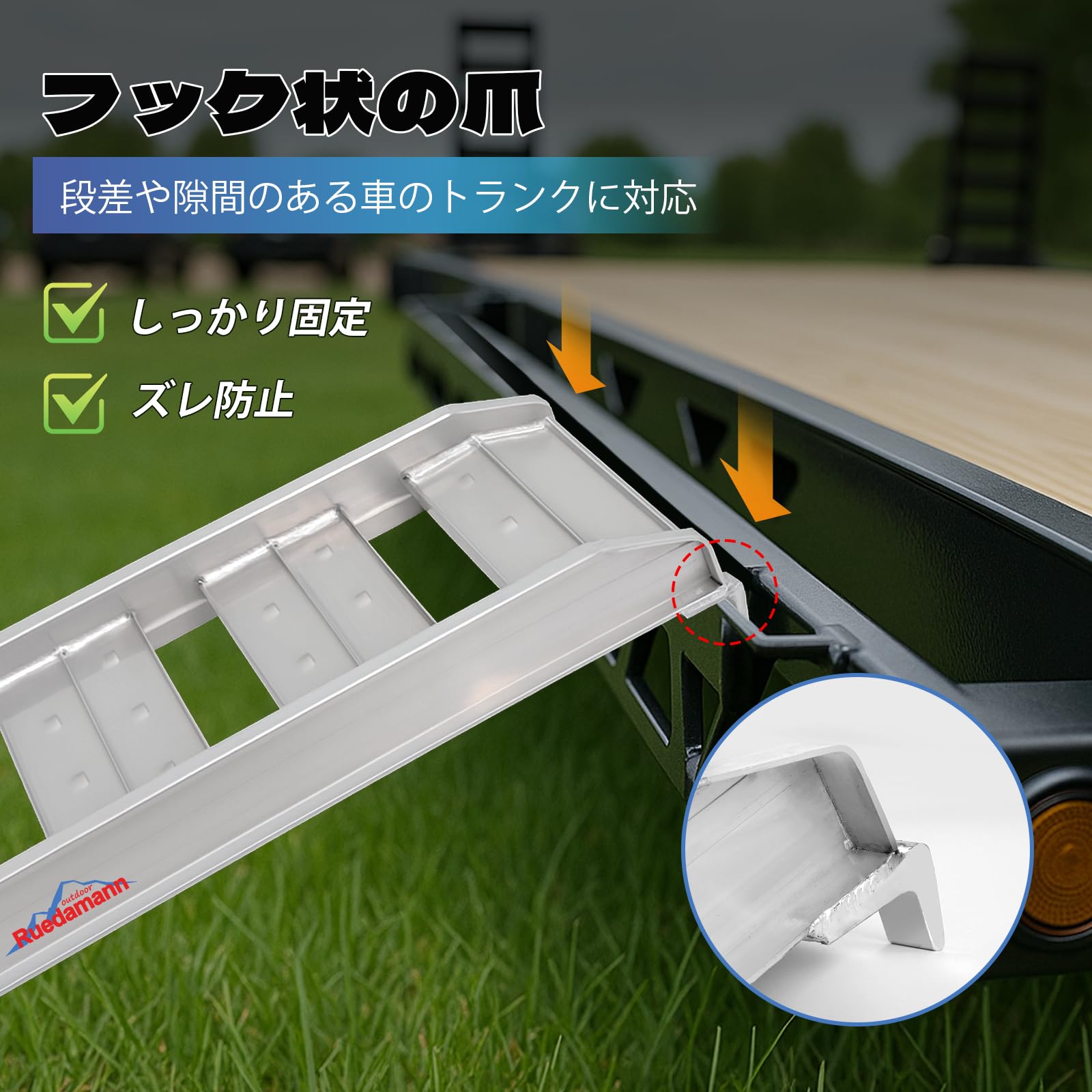 Amazon.co.jp: Ruedamann アルミラダー 2本セット 長さ182cm*外幅34cm